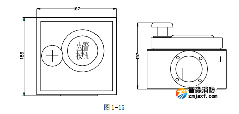 海灣LZ10001 型防雨罩與 LZ1000 型立柱外形示意圖